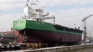 ARKLOW VIKING  Eisiger Stapellauf  Bodewes Shipyard 20022018 [upl. by Wilona598]