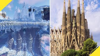 Building a Frozen Church in Minecraft My Version of the Sagrada Familia  Minecraft Speed Build [upl. by Magnuson879]