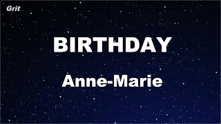 Karaoke♬ BIRTHDAY  AnneMarie 【No Guide Melody】 Instrumental [upl. by Ahcmis]