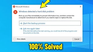 Windows detected a hard disk problem in Windows 10  11  8  7  How To Fix This Pop up Message ✅ [upl. by Anoyi]