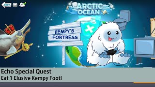 Hungry Shark World Echo Special Quest  Eat 1 Elusive Kempy Foot Finally Found HIM After Trialsss [upl. by Enaoj]