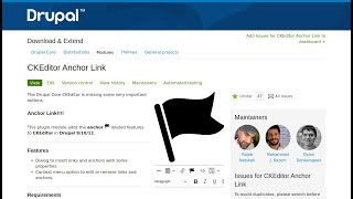 How to install and configure the CKEditor Anchor Link module in Drupal 1011 [upl. by Suraved35]