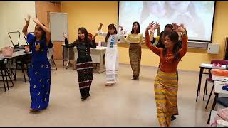 Burmese Traditional Thingyan Dance by ANS Myanmar students [upl. by Florio]