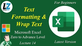 14 MS Excel  Text Formatting and Wrap Text  Excel Zero to Advance excel learning teacher [upl. by Jerri117]