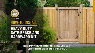 Howto Install Heavy Duty Gate Corner Frame Brace amp Hardware Kit HGCBHK01  Nuvo Iron [upl. by Yllrebmik189]