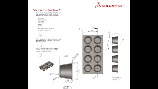 Solidworks CSWA Exam Practice  PART MODELLING  Section G  3 [upl. by Ahsilad]