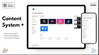 Best notion content planner template  Notion Content System  Template Tour [upl. by Alakcim]