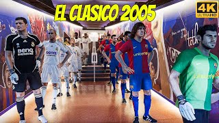 Barcelona vs Real Madrid  El Clásico 2005  4K [upl. by Nessy]