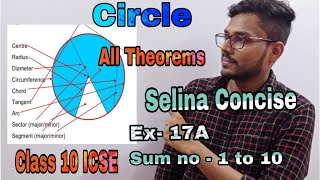 Circles  Class 10 ICSE  Selina Concise  Ex 17A  Sum no  1 to 10  With theorems [upl. by Naivat]