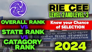 Rie cee result Level2 and Level3 Overall Rank vs State rank vs Catagory Rank Analysis [upl. by Eivets]