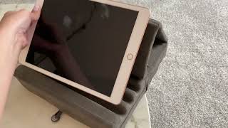 KDD Tablet Pillow Holder Foldable iPad Stand for Lap Bed and Desk Review [upl. by Tasia69]