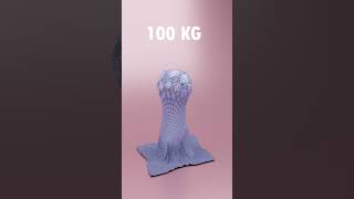 1 KG VS 1000 KG Cloth Simulation blender clothsimulation animation 3d [upl. by Aicitan12]