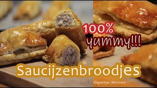 SAUCIJZENBROODJES recept  Easy Sausage rolls recipe  Resep Sosis Brut  Dapurnya Mevrouw [upl. by Grata]