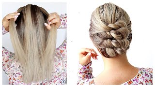 😱 EASY DIY UPDO 😱 Wedding Prom Updo Hair Tutorial shorts [upl. by Aidin]