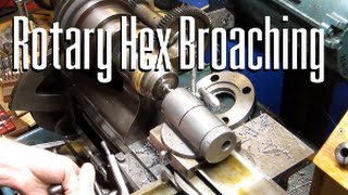 Shop made rotary hex broach in action [upl. by Hajidahk]