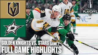 1st Round Vegas Golden Knights vs Dallas Stars Game 7  Full Game Highlights [upl. by Lenwood]