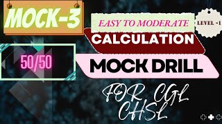 CALCULATION MOCK DRILL  3 cgl ssc calculation tricks trending edit maths [upl. by Beeson715]