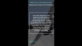 Facts About the B29 Superfortress in WW2 Engineering Triumphs and Challenges shorts [upl. by Juliet304]