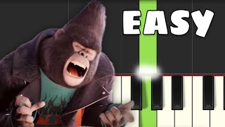 Sing 2  Johnny Gorilla SongTheres  EASY Piano Tutorial  Nothing Holdin Me Back [upl. by Atirma]