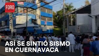 Sismo magnitud 40 en Cuernavaca Reportera narra el momento  Las Noticias [upl. by Zetnwahs]