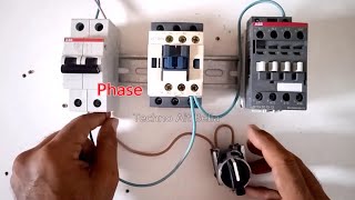 2 contacteurs avec commutateur شرح مبسط لتوصيل الكونتاكتور Two contactor connection [upl. by Fiorenza372]