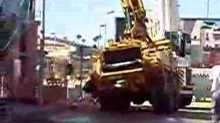 Concrete pump truck falls over construction Part 3 [upl. by Rod866]