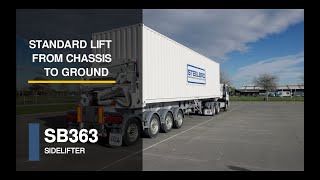 Lift container from Chassis to Ground  Sidelifter training SteelbroLtd [upl. by Tatum600]