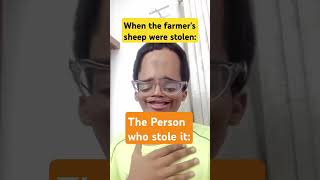 When the farmer sheep are stolen meme funny fyp shorts eathscam2022 zachdfilms [upl. by Gladdie]