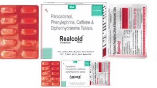 Realcold Tablets Paracetamol Phenylephrine Caffeine amp Diphenhydramine Tablets [upl. by Encrata761]