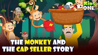 The Monkey and The Cap Seller Story  Moral Stories for Children  KidsOne [upl. by Kallista712]