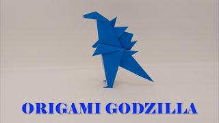 How to make origami godzilla  Origami tyrannosaurus rex [upl. by Enomes576]