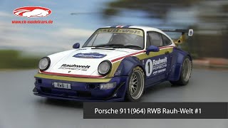 ckmodelcarsvideo Porsche 911 964 RWB RauhWelt 2022 blau  weiß  rot  gold 118 Solido [upl. by Harriot]