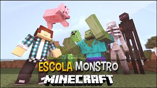 Minecraft Escola Monstro 02 Competição Entre Monstros Mutantes  Monster School [upl. by Repard]