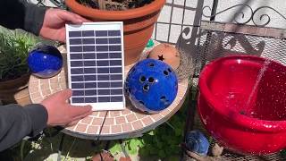 LUXJET Solar Wasserpumpe Springbrunnen für Gartenteiche Verschiedenen Düse unboxing und Anleitung [upl. by Radack]