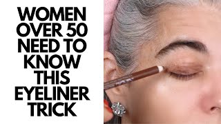 Women Over 50 NEED To Know This Eyeliner Trick😮 Nikol Johnson [upl. by Padegs980]