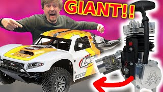 GIANT RC Car gets MASSIVE Race Engine 6x power [upl. by Quillan]