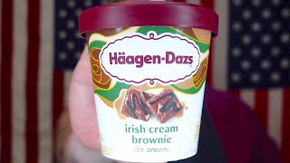 HaagenDazs Irish Cream Brownie Ice Cream Review [upl. by Binnings771]