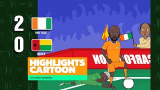 Côte dIvoire vs Guinée 2  0 🤣⚽️🔥  Fofana goals highlights  TotalEnergiesAFCON2023  MD1 cartoon [upl. by Eniarrol]