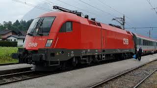 IC 1019 quotSalzkammergutquot im Bahnhof SteegGosau mit perfekter Tonleiter [upl. by Laet]