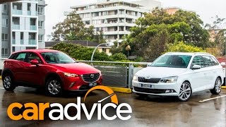 Mazda CX3 v Skoda Fabia Wagon Comparison Review [upl. by Marino831]