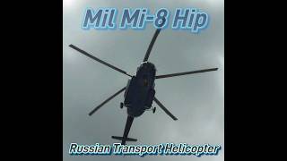 Mil Mi8 Hip Russian Helicopter Arriving Overhead and Landing aviation helicopter shorts [upl. by Eniamrehs]