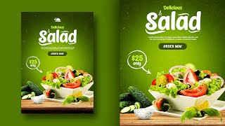 Food Poster Design in Photoshop [upl. by Winikka]