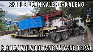 Skill Bukan Kaleng Kaleng Ketika Truk Trailer Volvo Ditangan Supir Yang Tepat di Sitinjau Lauik [upl. by Onihc]