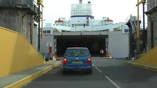 Driving On Board Brittany Ferries MV Armorique 29680 Roscoff Brittany France 14th May 2022 [upl. by Yeblehs288]