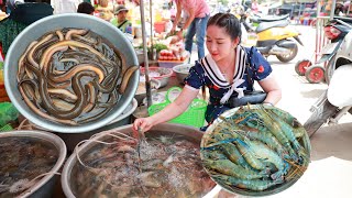 Eel sour soup Eel spicy stir fry Ocean fish sour soup fish grilling and river prawn garlic recipe [upl. by Iinden]