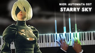 Faltering Prayer Starry Sky from NieR Automata  Piano tutorial [upl. by Mcdowell904]