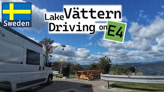 Driving the E4 at Lake Vättern in Sweden Motorway Part 2 Vista Kulle  Jönköping [upl. by Clementi]