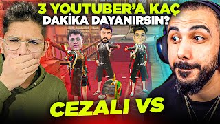 3 YOUTUBERA KARŞI KAÇ DAKİKA DAYANABİLİRSİN 😱 EKİPLE CEZALI BÜYÜK VS ÇILDIRDILAR  PUBG MOBILE [upl. by Perkin]