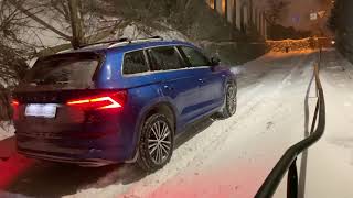 Kodiaq 4x4 on snow hill part 2 [upl. by Ailuig]