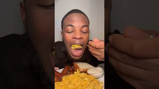 3 Cheese Ricearoni amp Kroger Wings shorts mukbang asmr foodlover foodvlog foodie eating fyp [upl. by Slin1]